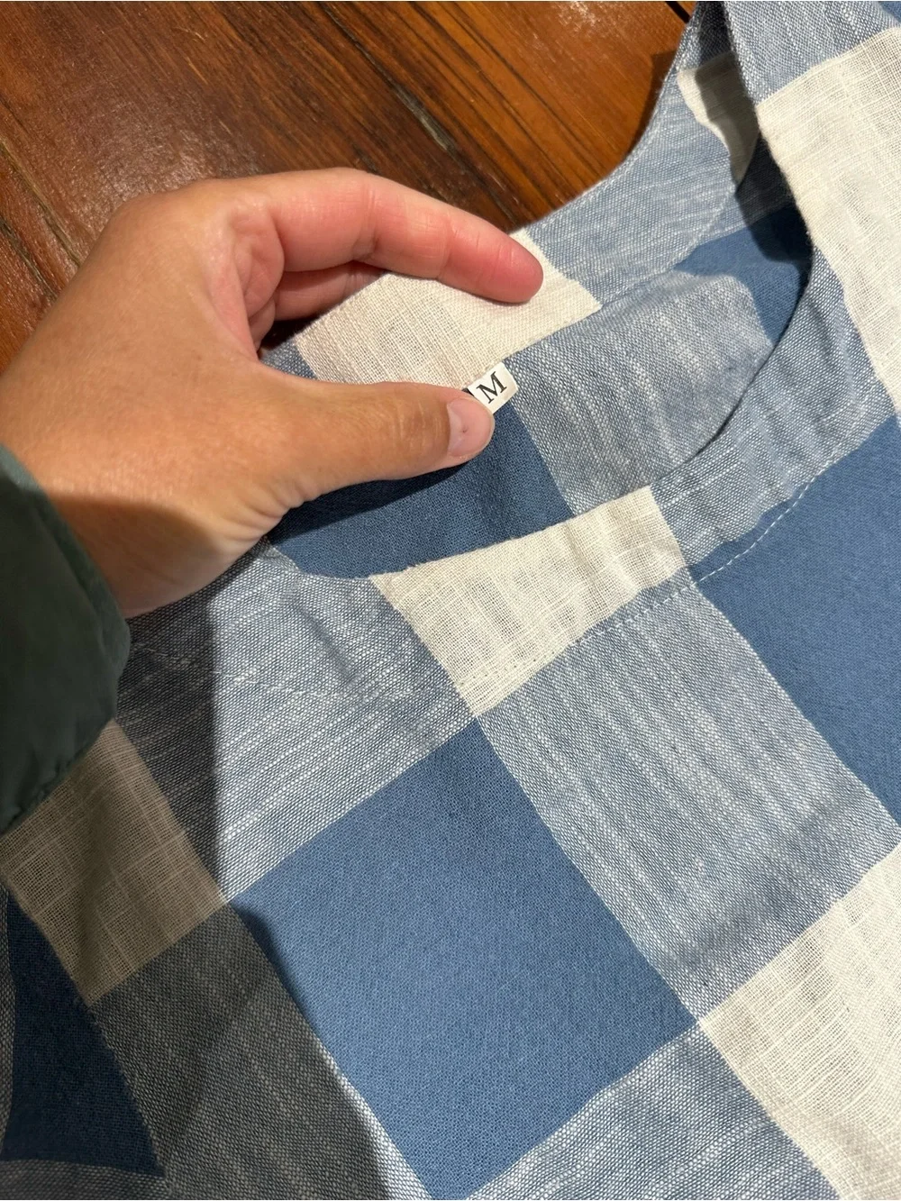 Summer Dress, Blue & White Check, Women's Med - Picture 3 of 6